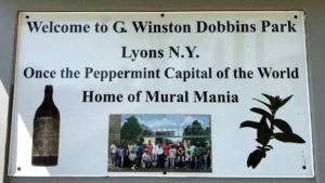 Dobbins Park Sign in Lyons, New York