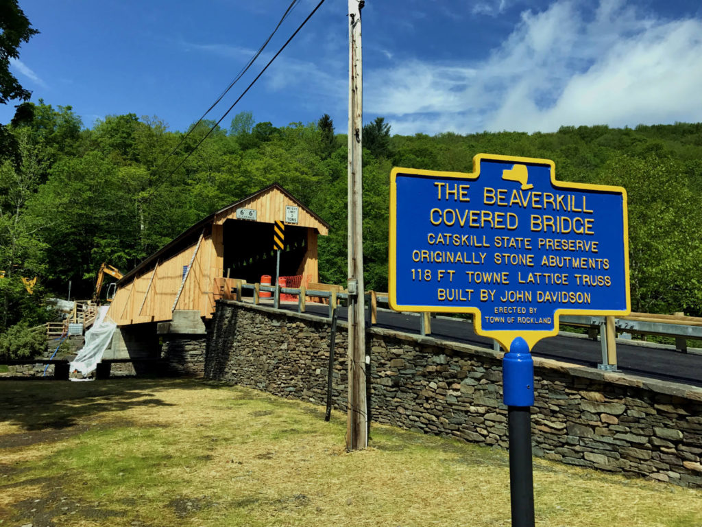 The Beaverkill Covered Bridge in Roscoe, New York in Sullivan County