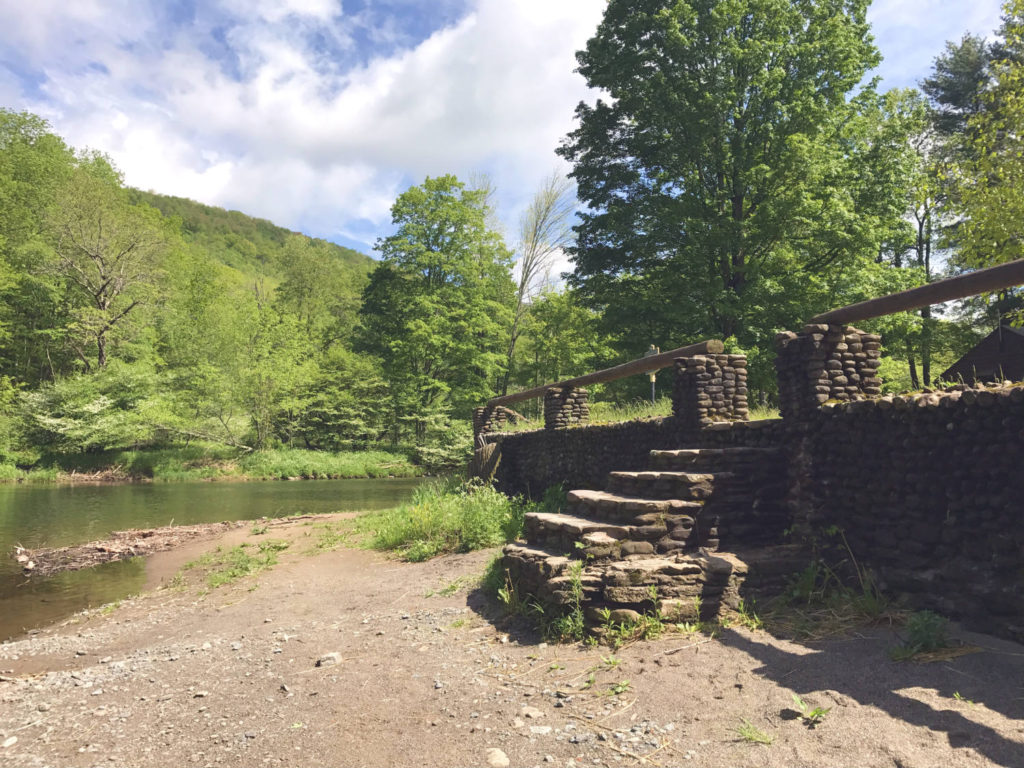 Cobblestone Staircase in Catskills Park in Roscoe, New York