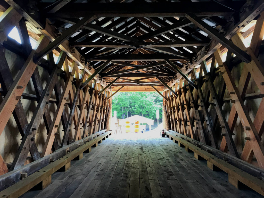 From Inside the Beaverkill Covered Bridge in Roscoe, New York