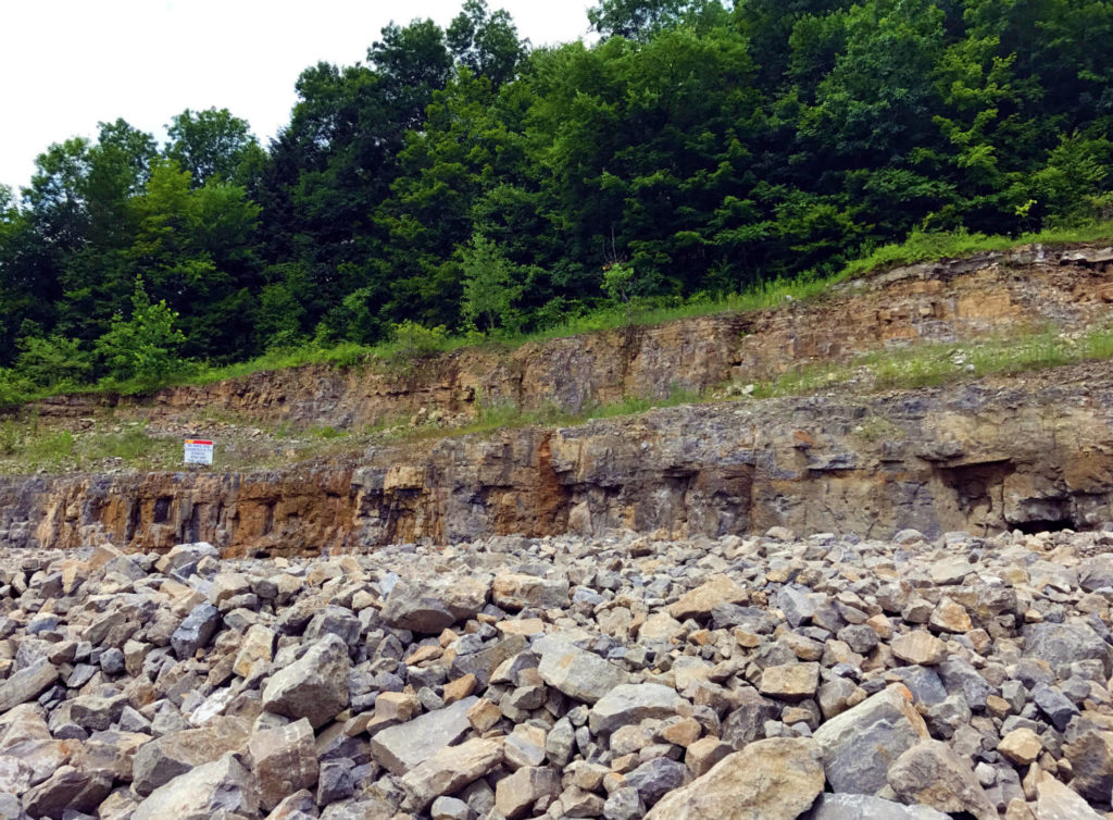 The Wall of Dolomite at Herkimer Diamond Mines in Herkimer, New York