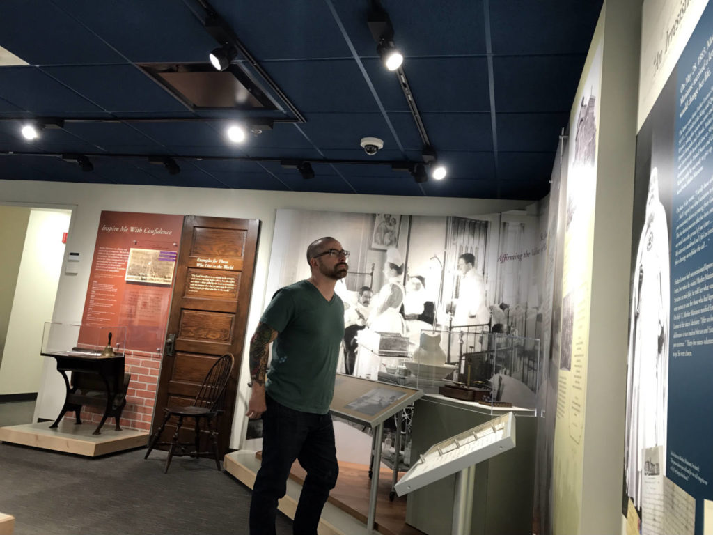 Chris Clemens at the Saint Marianne Cope Shrine and Museum in Syracuse, New York