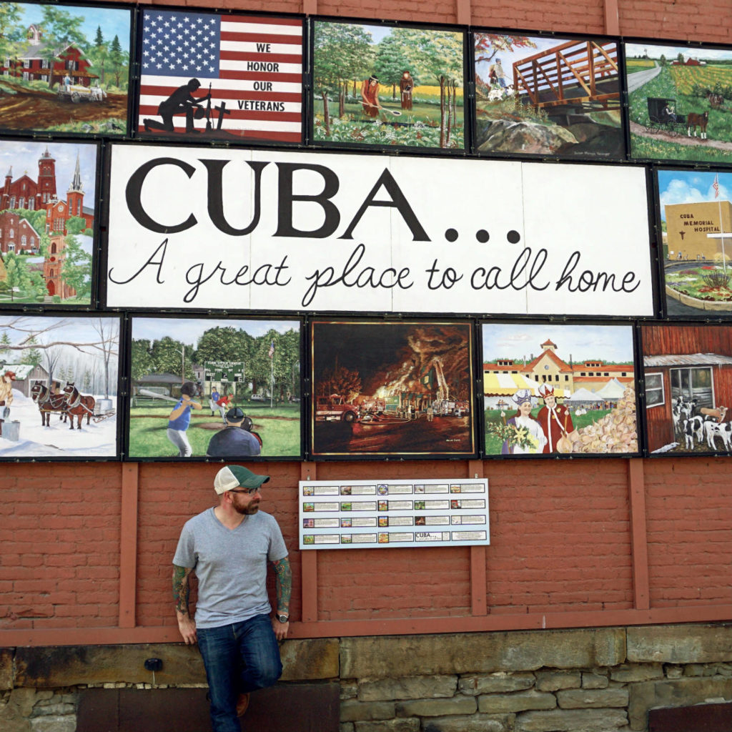 Chris Clemens and Cuba, New York Mural in Allegany County