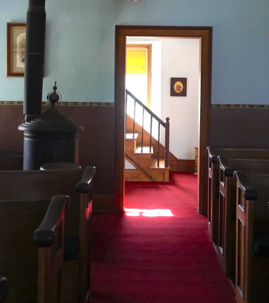 Inside the Sanctuary at the Cobblestone Universalist Church in Childs, New York