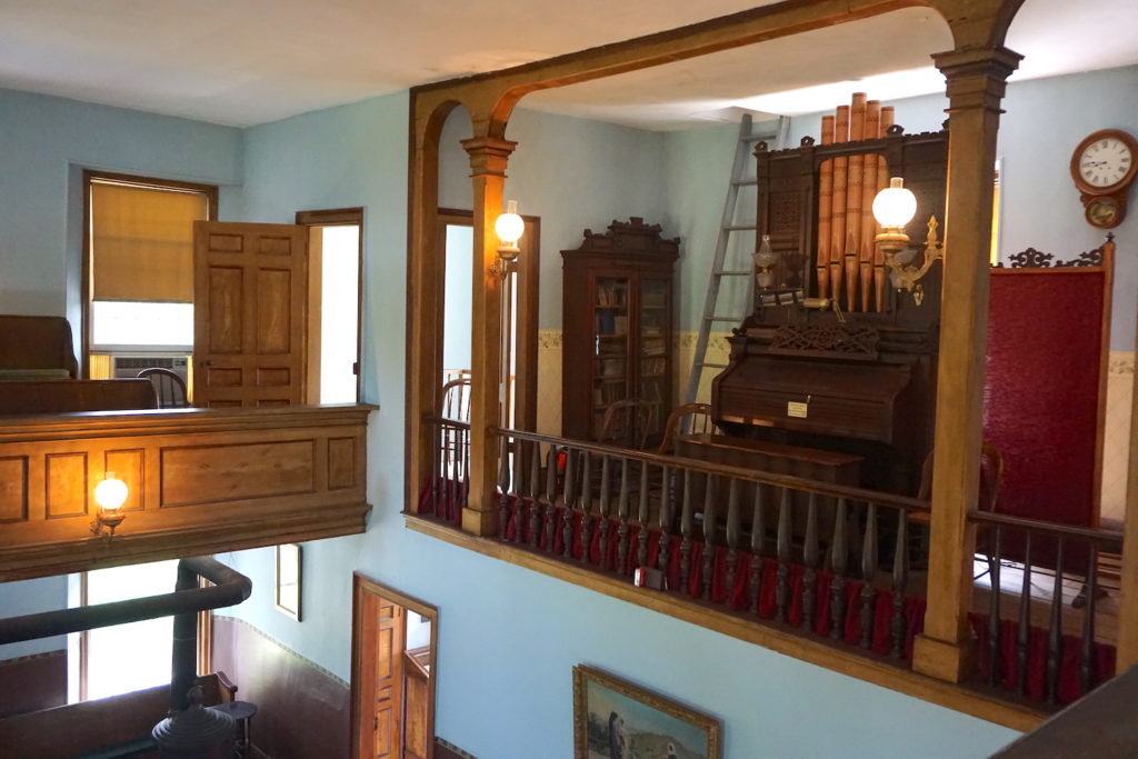 Upstairs Balcony View of the Cobblestone Universalist Church in Childs, New York