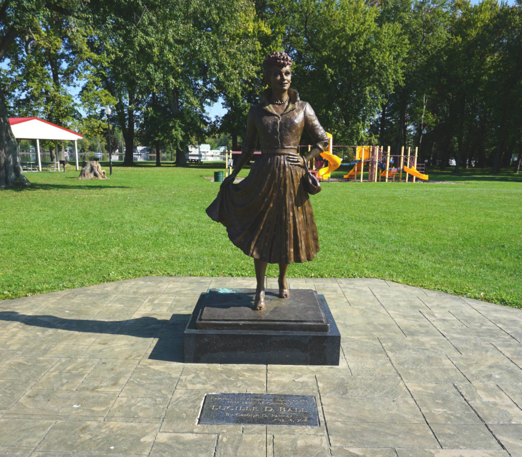 New Lucy Statue in Lucille Ball Memorial Park in Celeron, New York