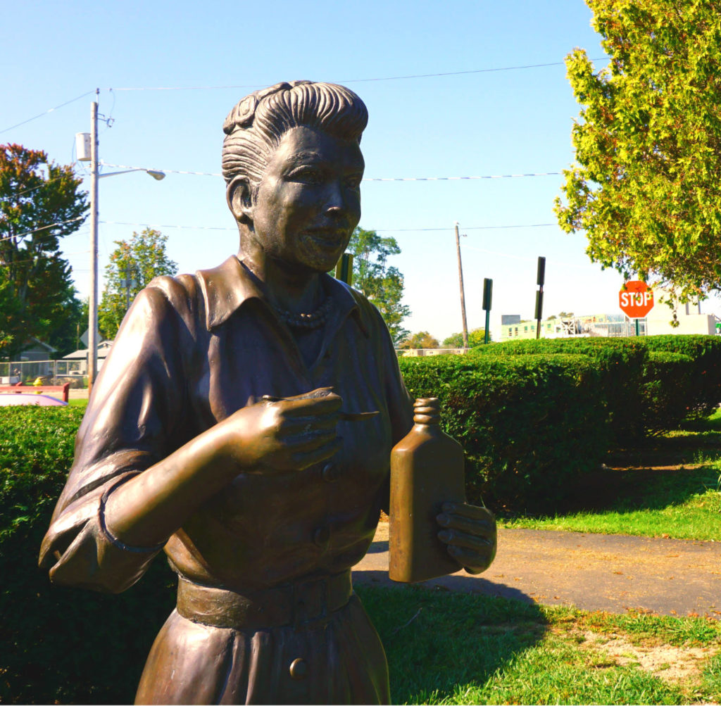 Scary Lucy Statue in Lucille Ball Memorial Park in Celeron, New York