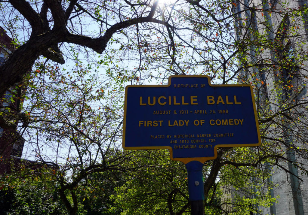 Lucille Ball Historical Marker in Jamestown, New York