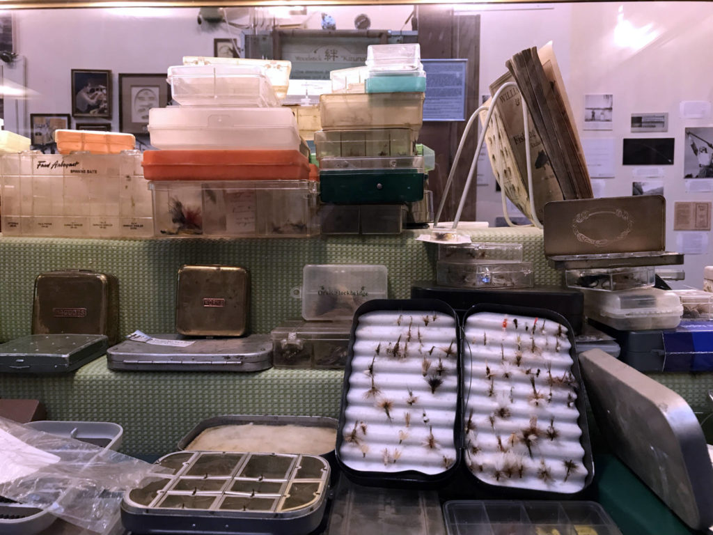 Fly Display at the at the Catskills Fly Fishing Museum and Center in Livingston Manor, New York