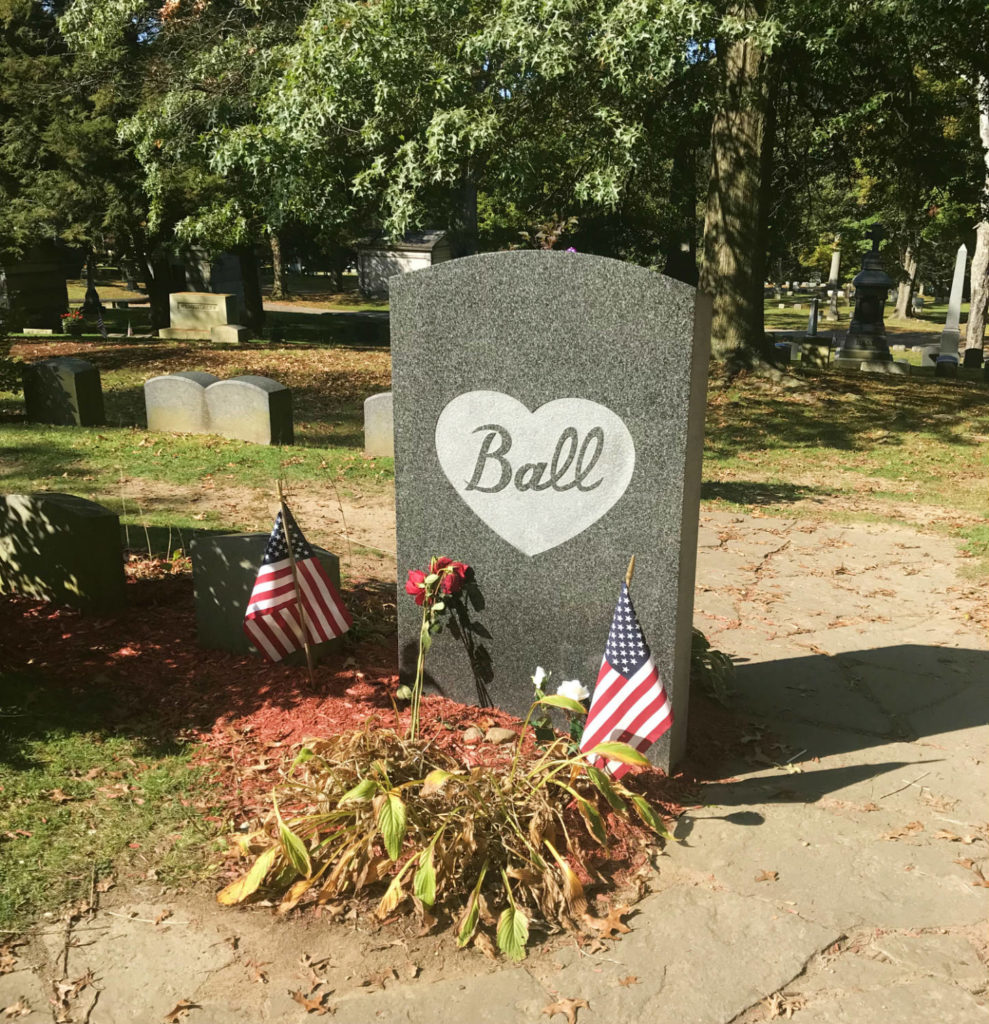 Lucille Ball's Gravesite in Lake View Cemetery in Jamestown, New York