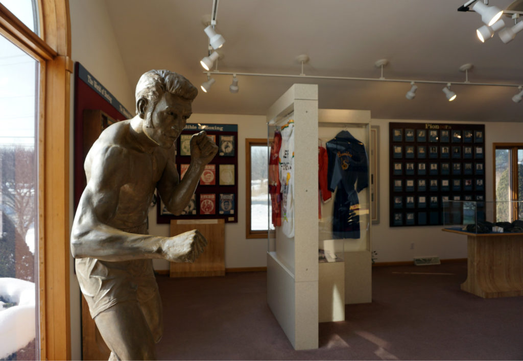 Statue and Exhibit at the International Boxing Hall of Fame in Canastota, New York