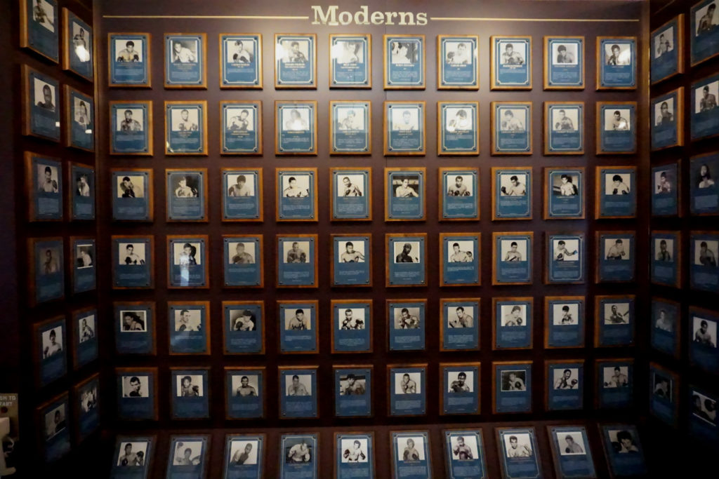 Moderns Wall at the International Boxing Hall of Fame in Canastota, New York