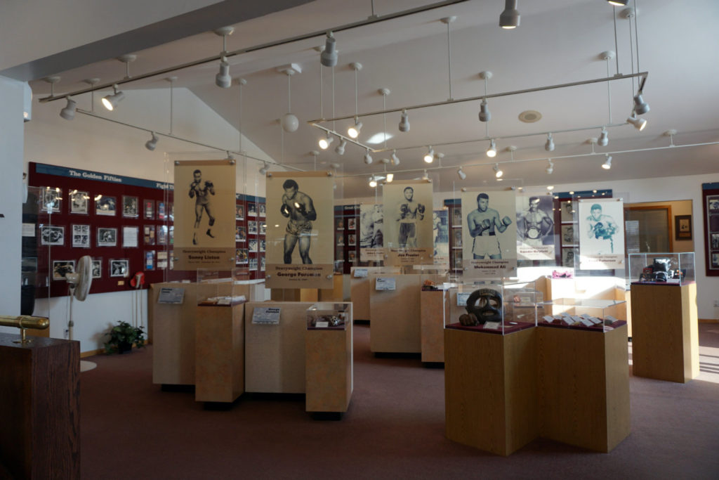 Exhibits at the International Boxing Hall of Fame in Canastota, New York