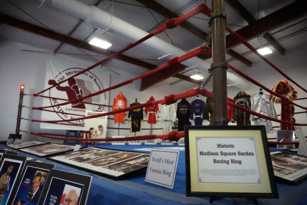 Historic Madison Square Garden Boxing Ring at the International Boxing Hall of Fame in Canastota, New York