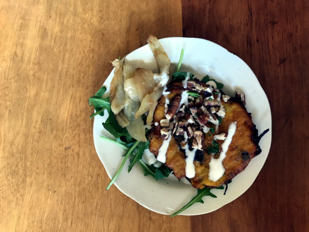 Latke at Moosewood Restaurant in Ithaca, New York, Tompkins County