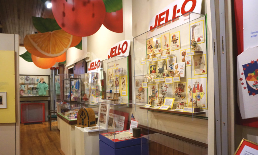 Exhibits in the Jell-O Gallery Museum in Le Roy, New York in Genesee County