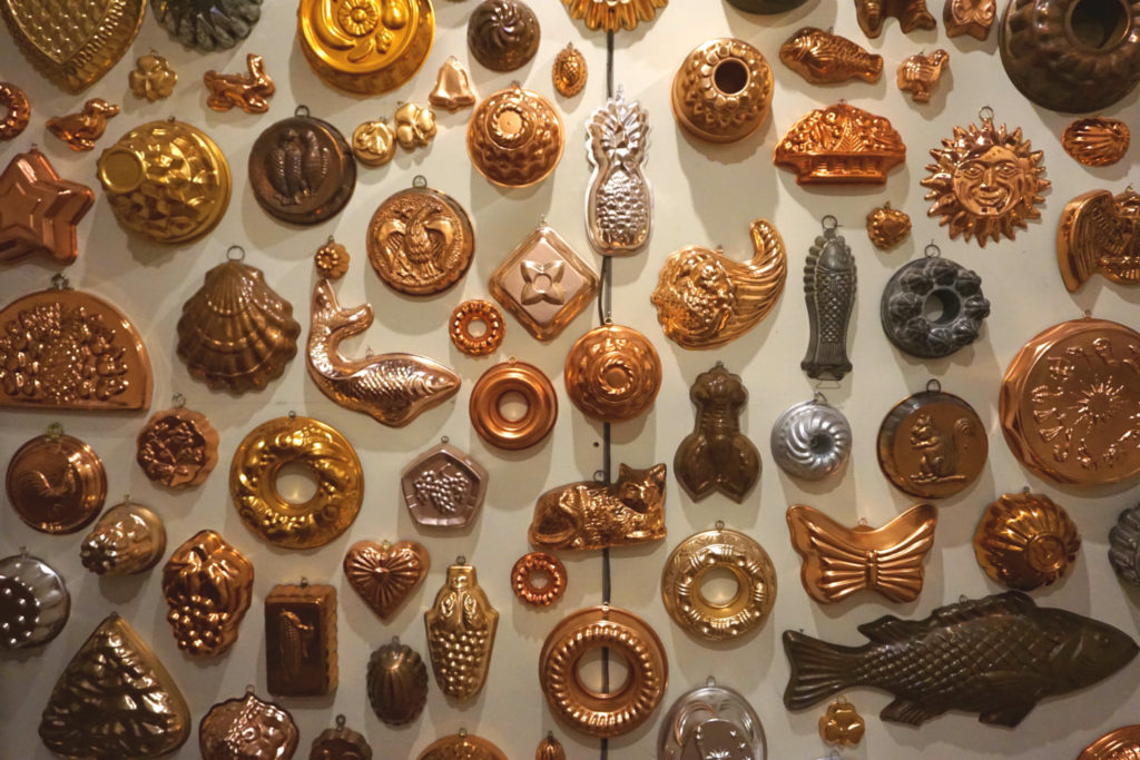 Tin Molds in the Jell-O Gallery and Museum in Le Roy, New York in Genesee County