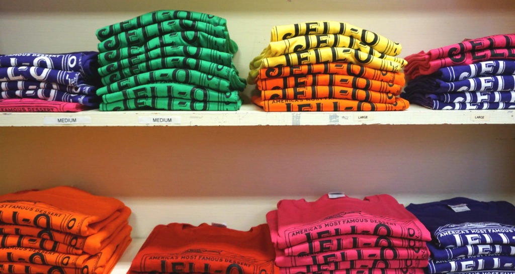 T-Shirts in the Jell-O Gift Shop in LeRoy, New York