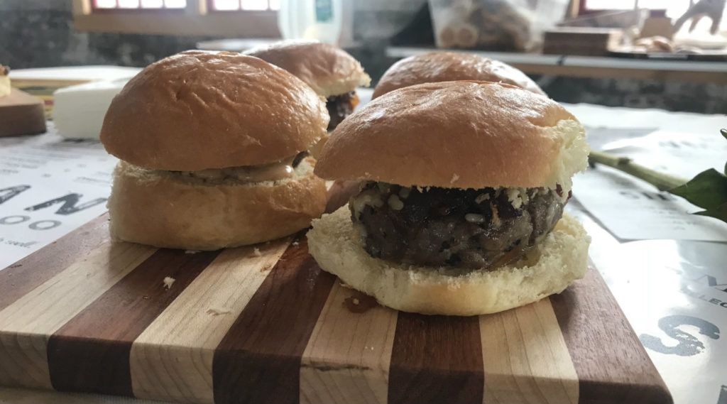 Hamburger Sliders at FEAST in the Finger Lakes at the Cracker Factory in Geneva, New York