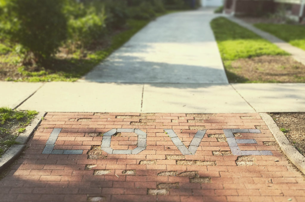 A driveway in the Park Avenue Neighborhood in Rochester, New York