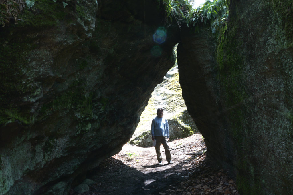 Hiking in Rock City Park in Olean, New York