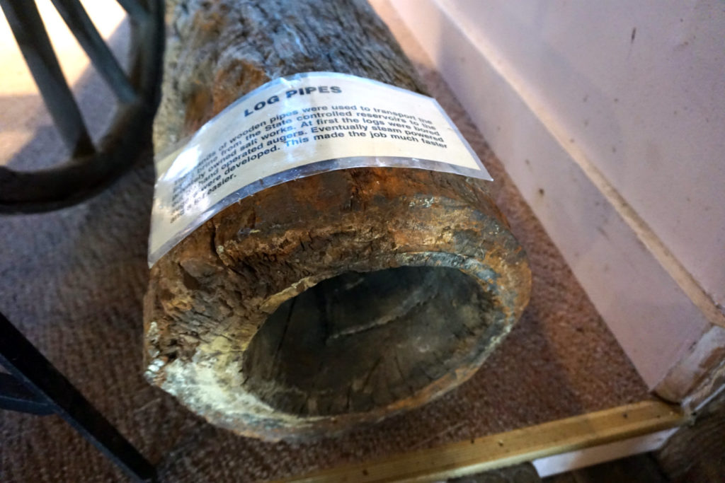 A Log Pipe Display in the Salt Museum in Syracuse, New York