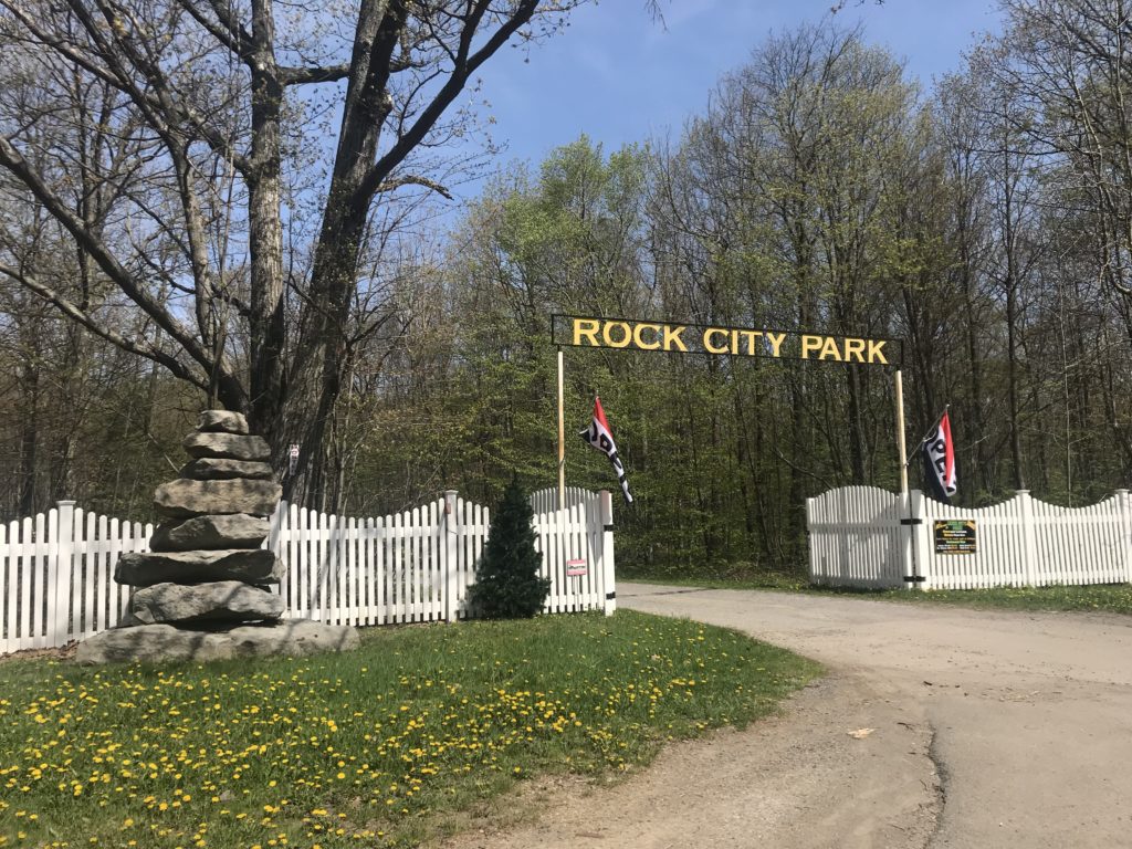 Entrance to Rock City Park in Olean, New York