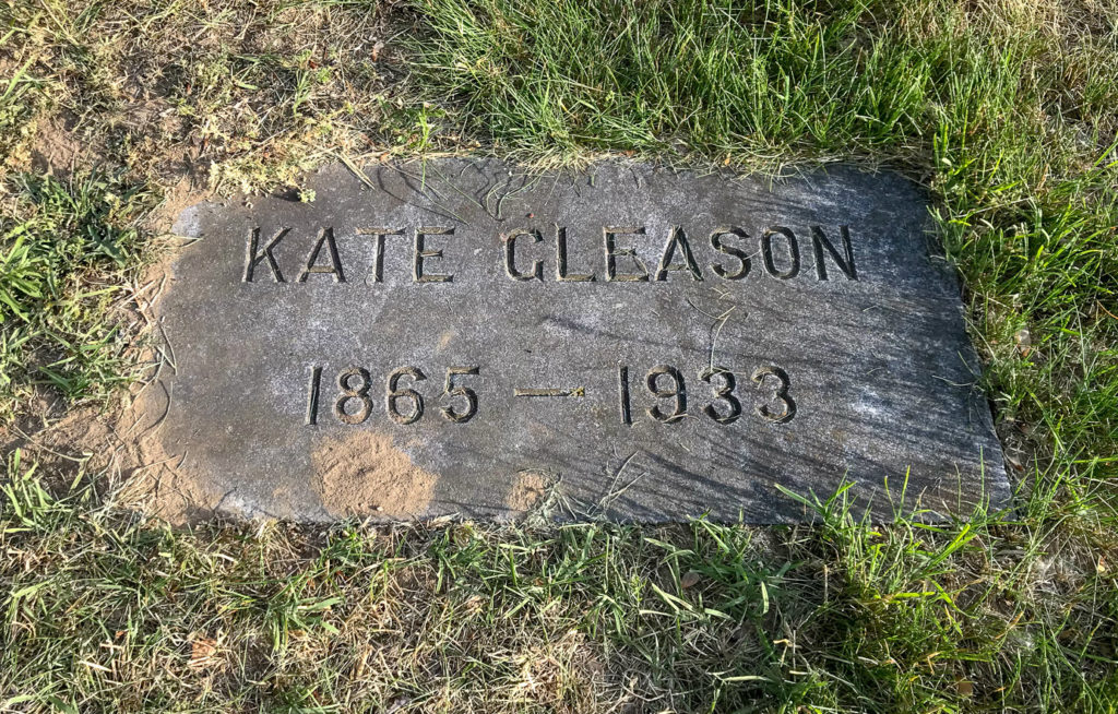 Grave of Kate Gleason in Riverside Cemetery in Rochester, New York