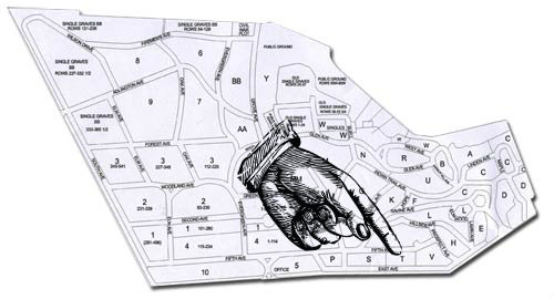 Map to Frederick Douglass Grave