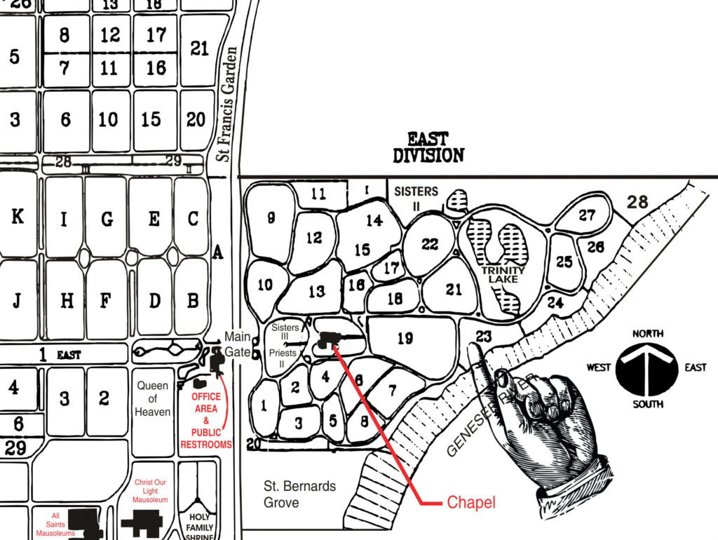 Map to Rattlesnake Pete Grave