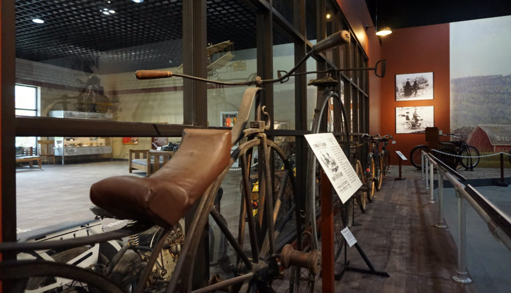 Early Bicycle Exhibit in the Glenn Curtiss Museum in Hammondsport