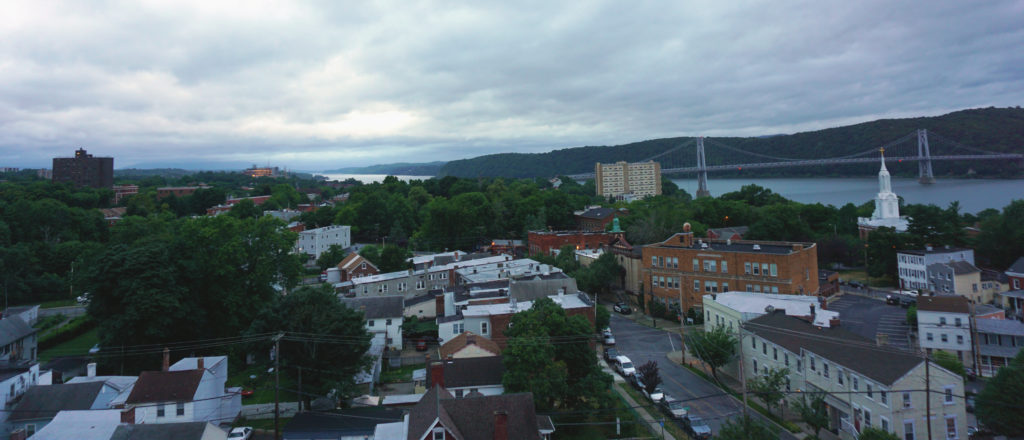 Overhead View of Little Italy Neighborhood in Poughkeepsie, New York in Dutchess County