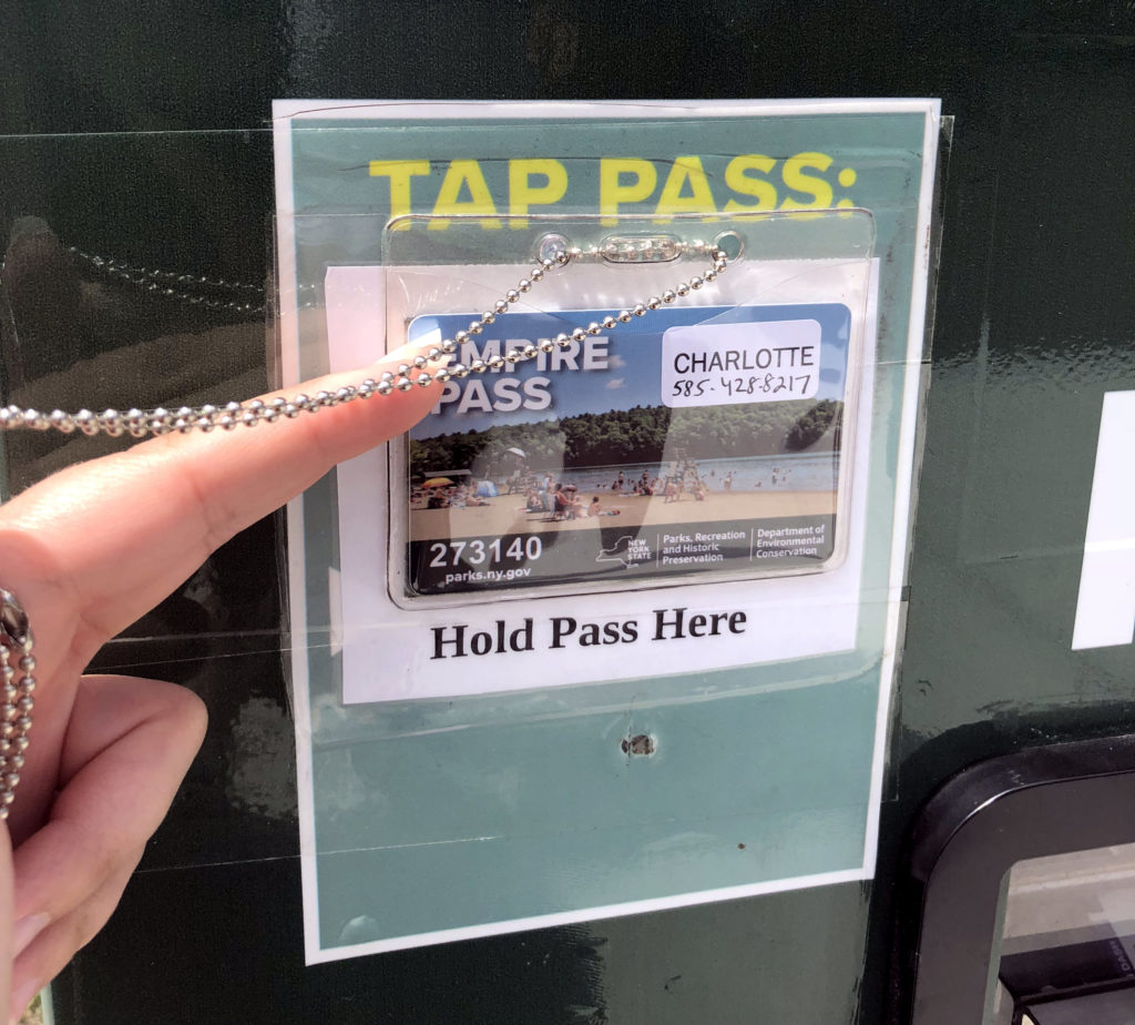 Empire Pass Being Used at an Electronic Station in Watkins Glen Park