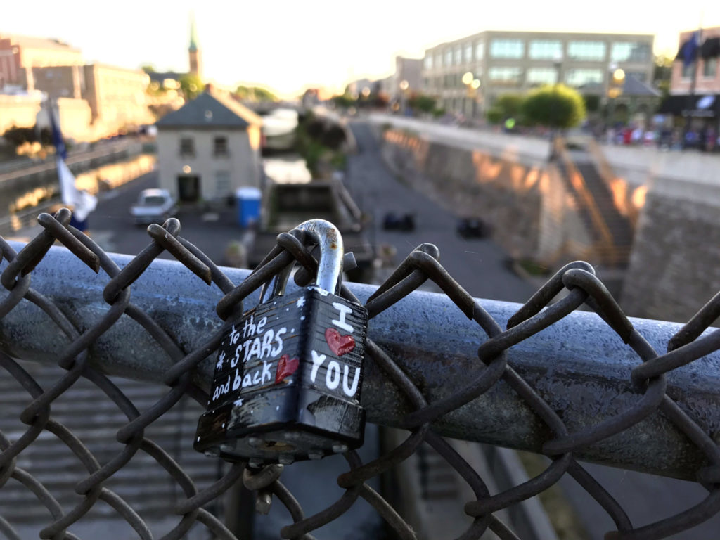 Locks of Love in Lockport, New York in Niagara County