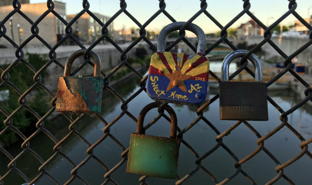 This is the love lock we placed on the fence. - Picture of Blond