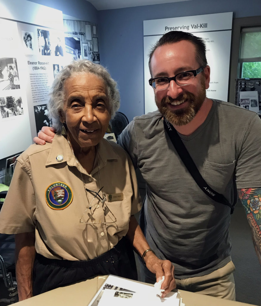 Chris Clemens of Exploring Upstate with Doris, docent at Val-Kill Historical Site