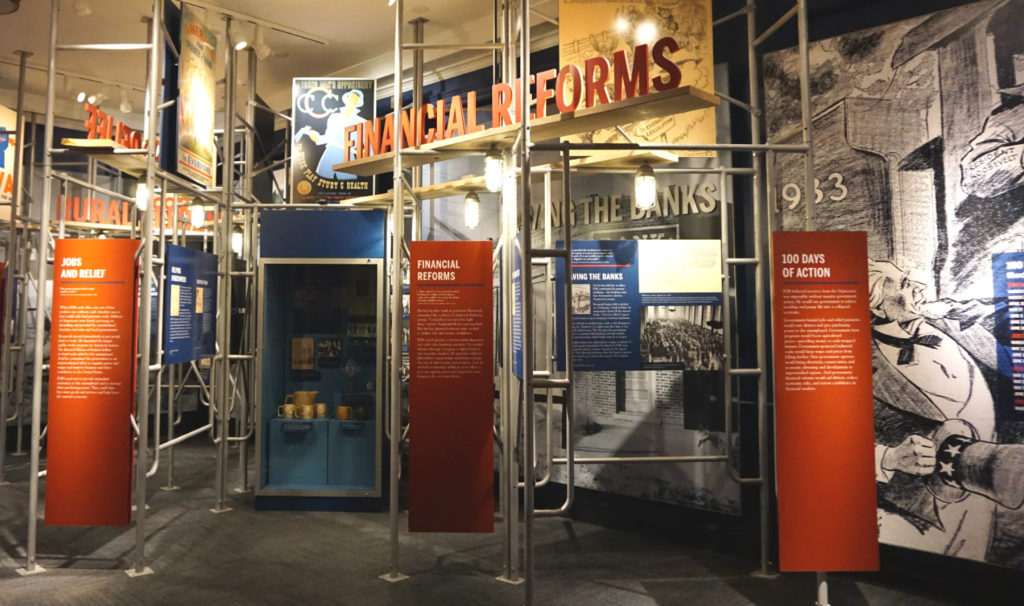 Financial Reforms Exhibit in the FDR Presidential Library and Museum in Hyde Park, New York