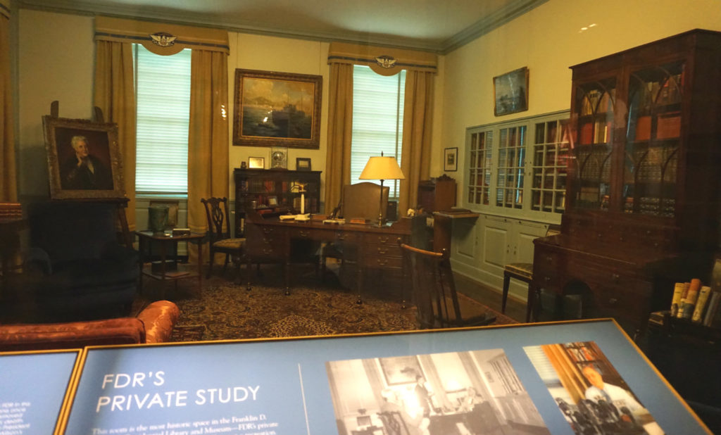 Recreation of FDR's Private Study in the FDR Presidential Library and Museum