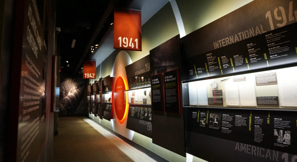 Timeline Exhibit in the FDR Presidential Library and Museum