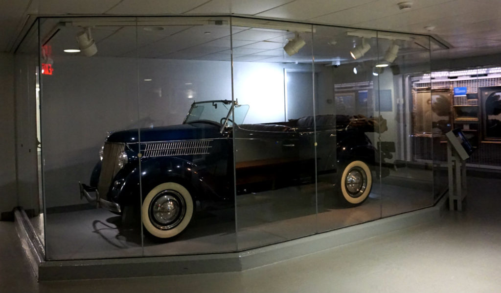 FDR's Car in the FDR Presidential Library and Museum in Hyde Park, New York