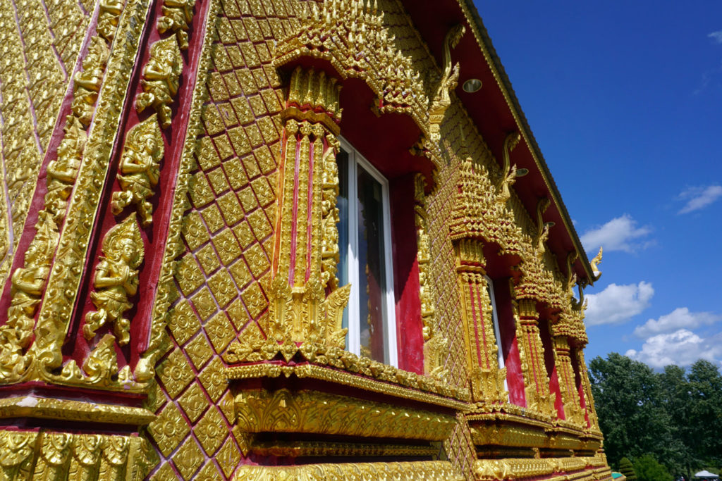 The Golden Temple at Wat Pa Lao Buddhadham in Henrietta, New York