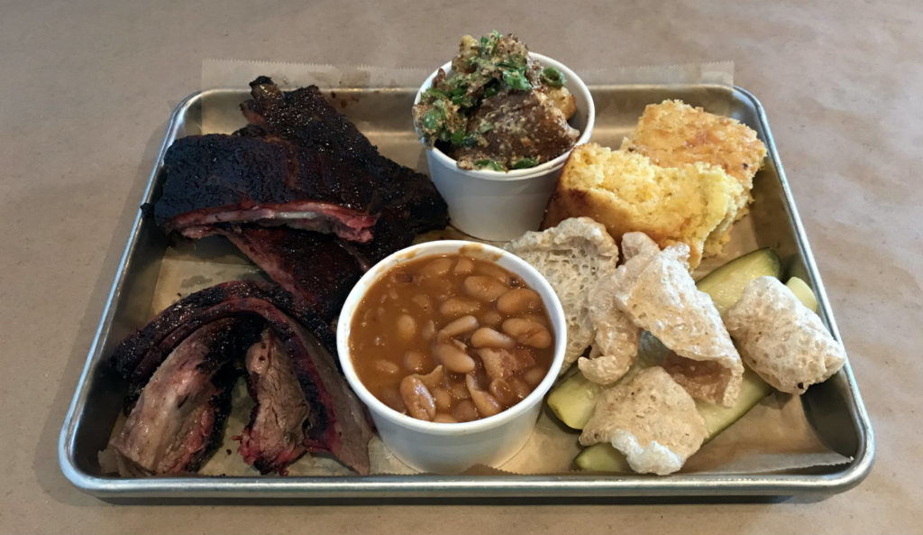 Two Meat Meal at Route 96 BBQ in Victor, New York