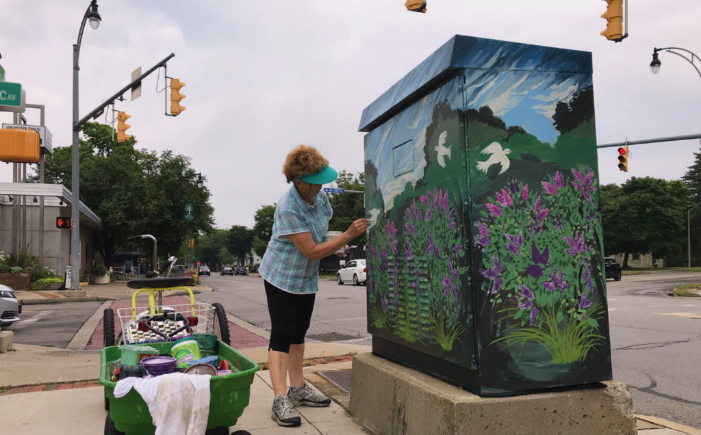 Painting the Linear Garden Mural in North Winton Village