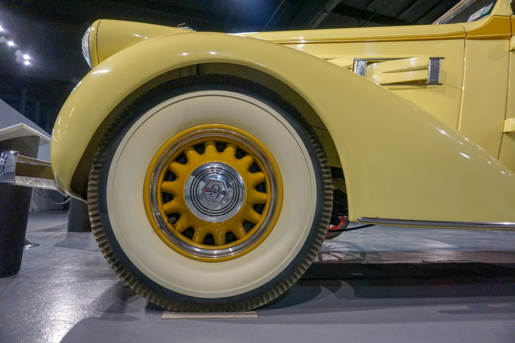 Closeup of Wheel at the Northeast Classic Car Museum in Norwich, New York