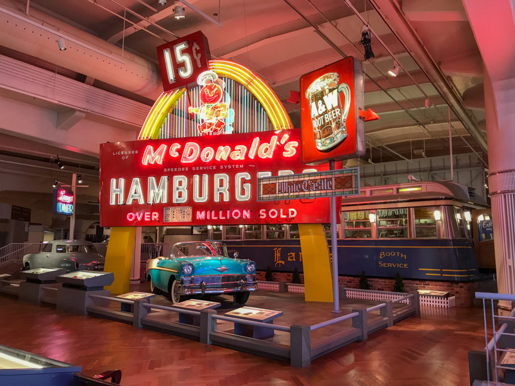 McDonald's Sign Exhibit in the Henry Ford Museum in Detroit, Michigan