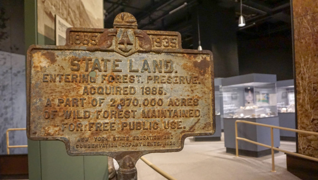 Historical Marker Inside the New York State Museum in Albany, New York