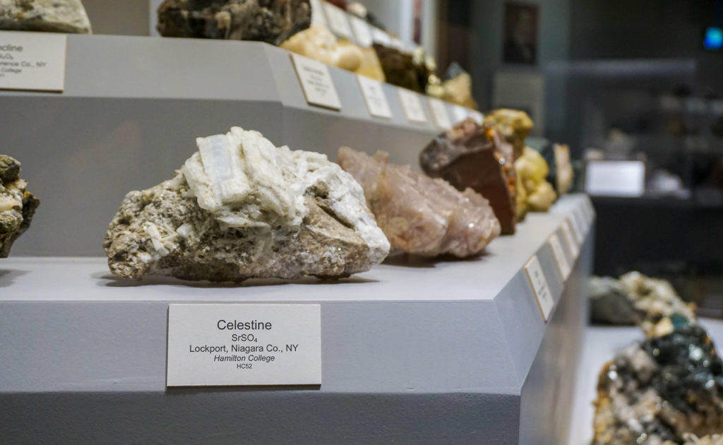 Rocks and Minerals in the New York State Museum in Albany, New York