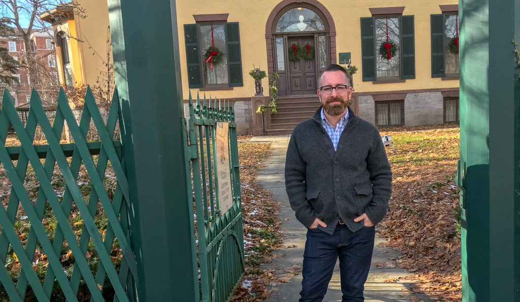 Chris Clemens at the William Seward House in Auburn