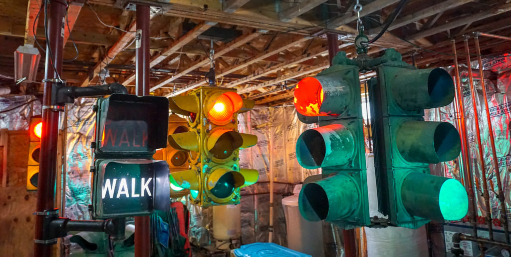 Some of Tony Taurisano's Traffic Light Collection in Rome, New York