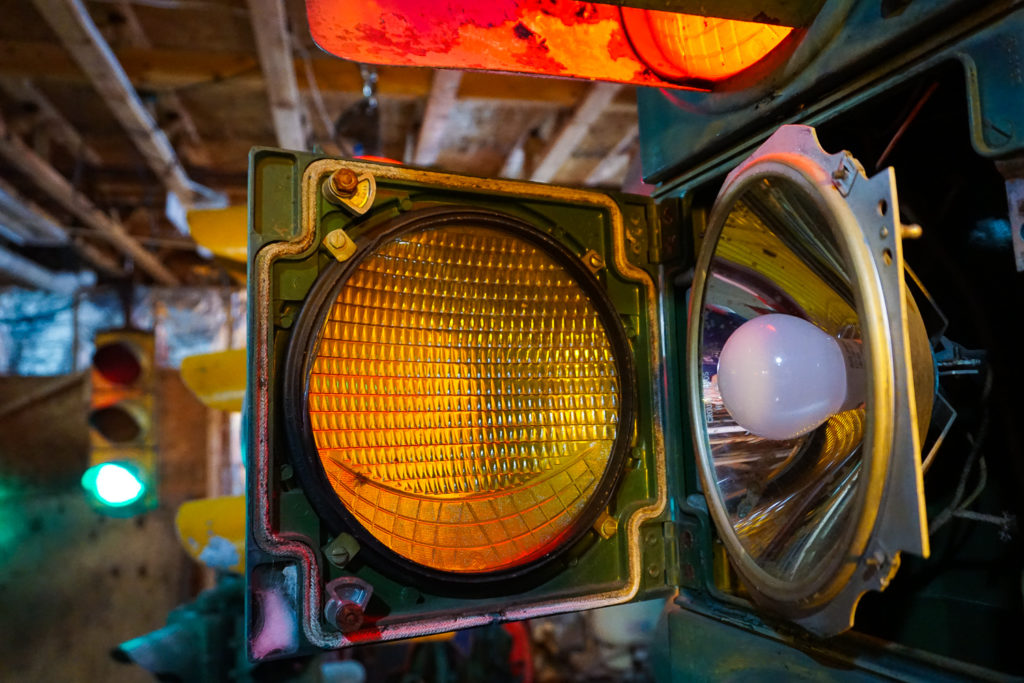 Opened Traffic Light from Tony Taurisano's Collection in Rome, New York